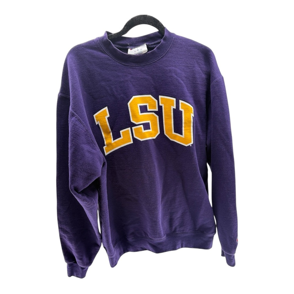 Champion LSU Men's Purple Crewneck Sweater